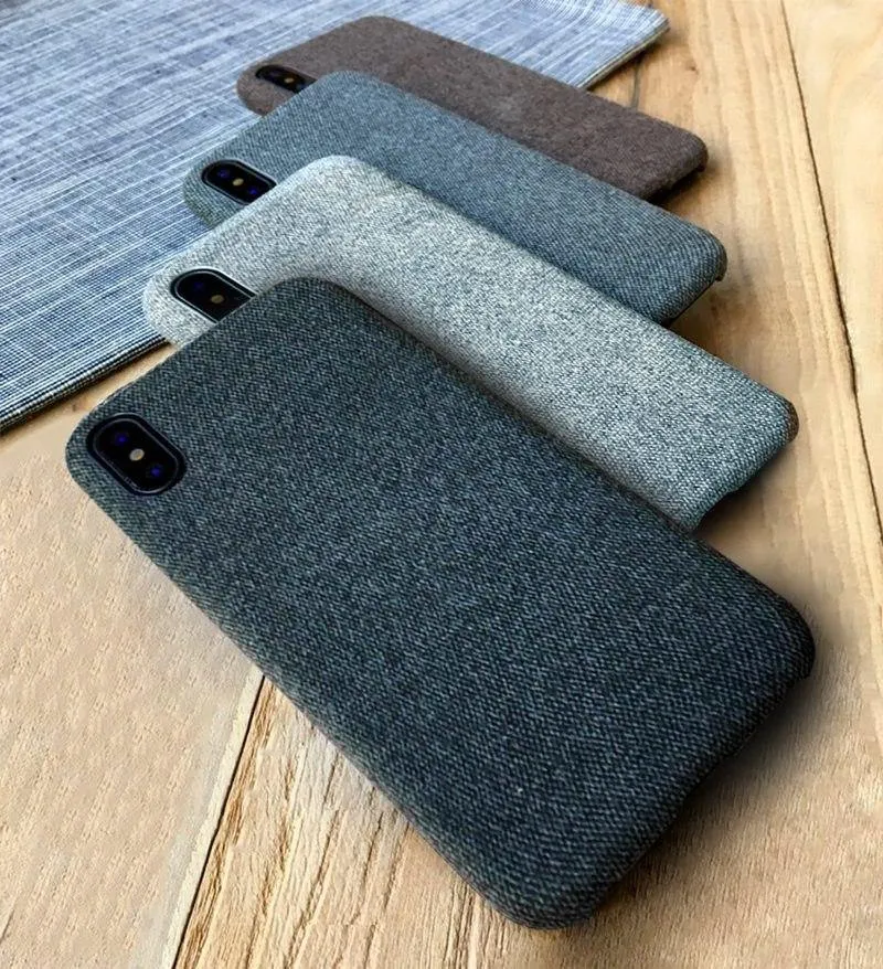 TOMKAS Leinen Weichen Stoff Fall Für iPhone X 6 7 8 Fällen Luxus Abdeckung Baumwolle Coque Telefon Fall Für iPhone 6S 7 8 Plus Zurück Abdeckung