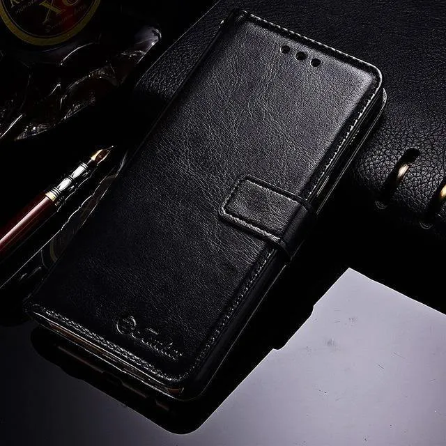 TOMKAS Business Wallet Case für Samsung Galaxy A8 2018 Hüllen Cover Flip 6.0 Zoll Handyhülle für Samsung Galaxy A8 Plus 2018
