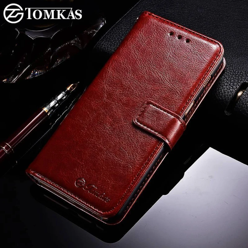 TOMKAS Business Wallet Case für Samsung Galaxy A8 2018 Hüllen Cover Flip 6.0 Zoll Handyhülle für Samsung Galaxy A8 Plus 2018