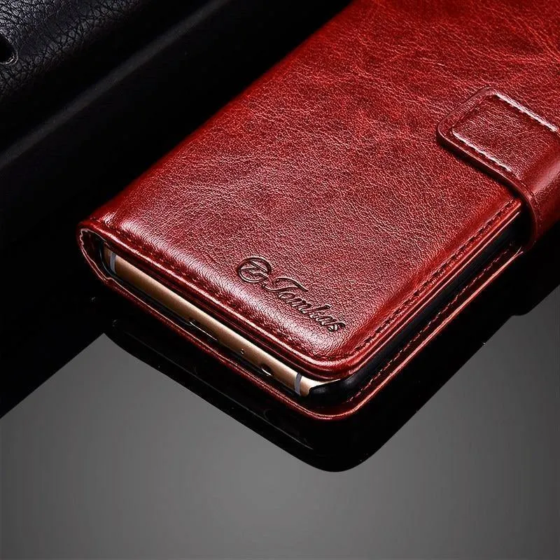 TOMKAS Business Wallet Case für Samsung Galaxy A8 2018 Hüllen Cover Flip 6.0 Zoll Handyhülle für Samsung Galaxy A8 Plus 2018