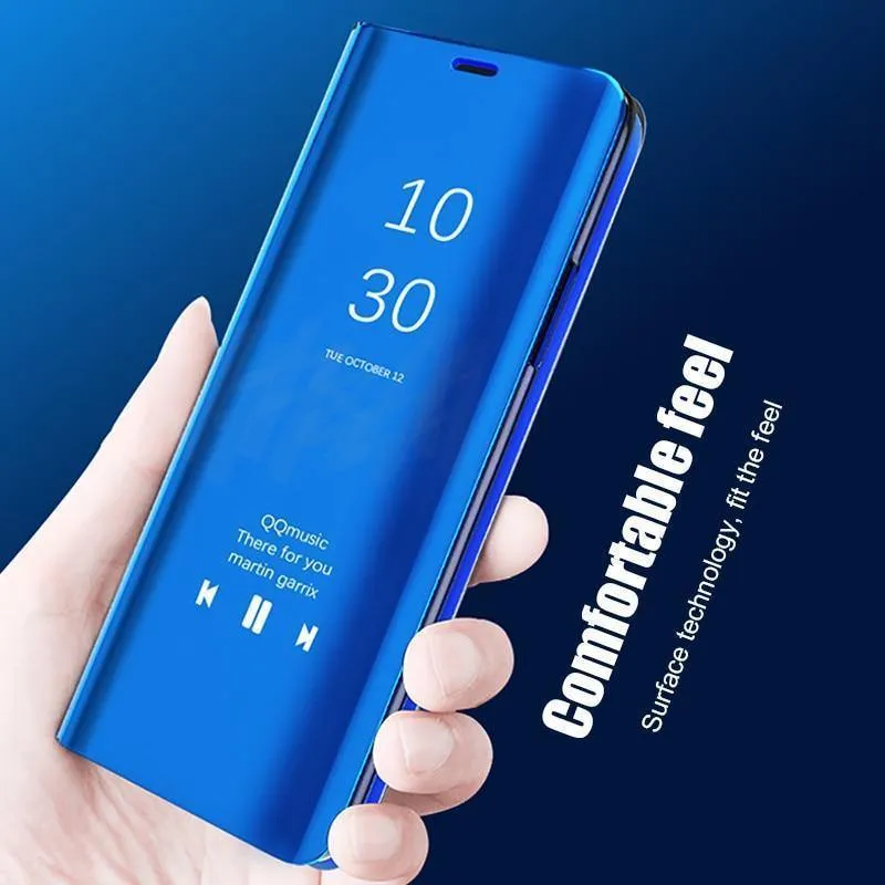 H&A Smart Mirror Flip Stand Handyhülle für Xiaomi Mi 6X 6 8 SE A1 Note 3 Hülle für Redmi 4A Note 4 4X 6 5A 5 Plus Standhülle