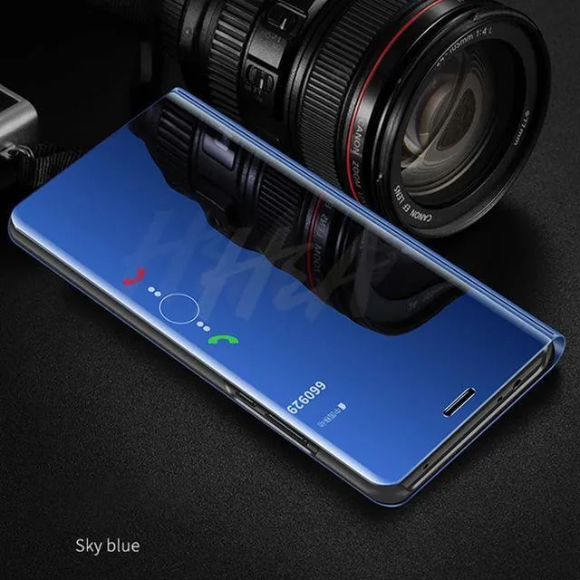 H&A Smart Mirror Flip Stand Handyhülle für Xiaomi Mi 6X 6 8 SE A1 Note 3 Hülle für Redmi 4A Note 4 4X 6 5A 5 Plus Standhülle