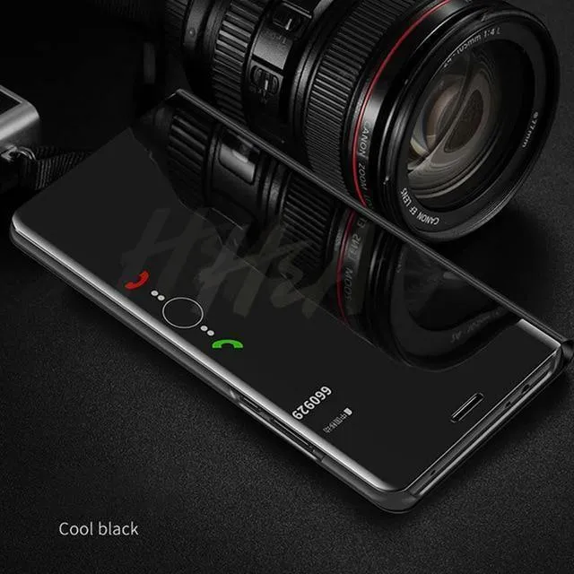 H&A Smart Mirror Flip Stand Handyhülle für Xiaomi Mi 6X 6 8 SE A1 Note 3 Hülle für Redmi 4A Note 4 4X 6 5A 5 Plus Standhülle