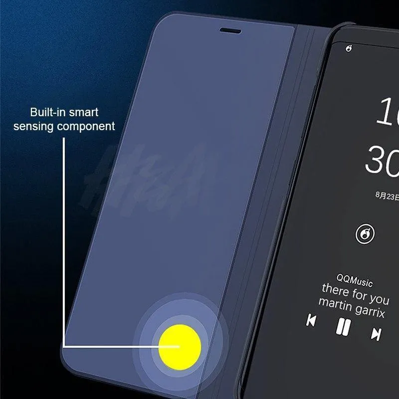 H&A Smart Mirror Flip Stand Handyhülle für Xiaomi Mi 6X 6 8 SE A1 Note 3 Hülle für Redmi 4A Note 4 4X 6 5A 5 Plus Standhülle