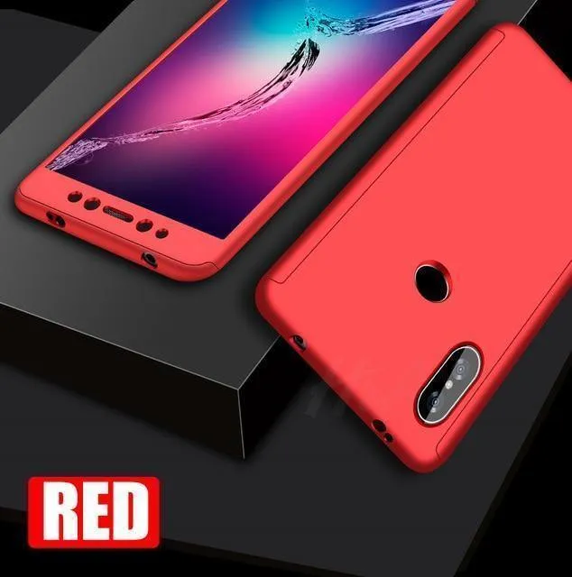 H&A 360 Rundum-Schutzhülle für Xiaomi Redmi 6 6A S2, klopffeste Vollabdeckung für Xiaomi Redmi S2 6 6A Hüllen mit Glasfolie