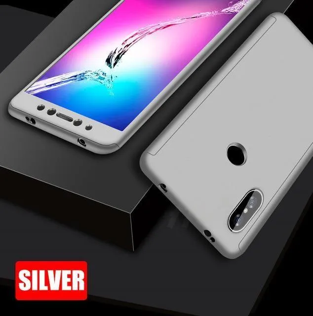 H&A 360 Rundum-Schutzhülle für Xiaomi Redmi 6 6A S2, klopffeste Vollabdeckung für Xiaomi Redmi S2 6 6A Hüllen mit Glasfolie