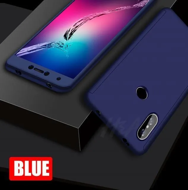 H&A 360 Rundum-Schutzhülle für Xiaomi Redmi 6 6A S2, klopffeste Vollabdeckung für Xiaomi Redmi S2 6 6A Hüllen mit Glasfolie
