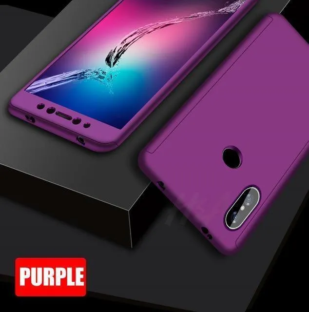 H&A 360 Rundum-Schutzhülle für Xiaomi Redmi 6 6A S2, klopffeste Vollabdeckung für Xiaomi Redmi S2 6 6A Hüllen mit Glasfolie