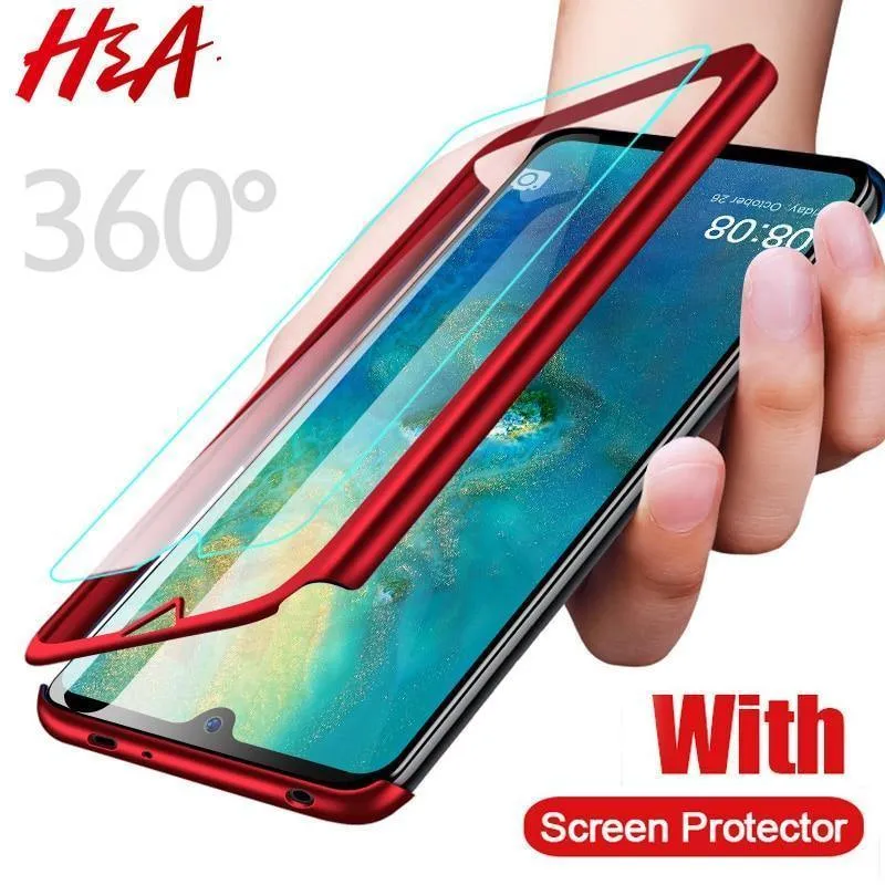 H&A 360-Grad-Vollschutz-Telefonhülle für Huawei Mate 20 10 Pro Lite 20X PC Stoßfeste Hülle Mate 10 Lite Mate 20 Lite Hülle