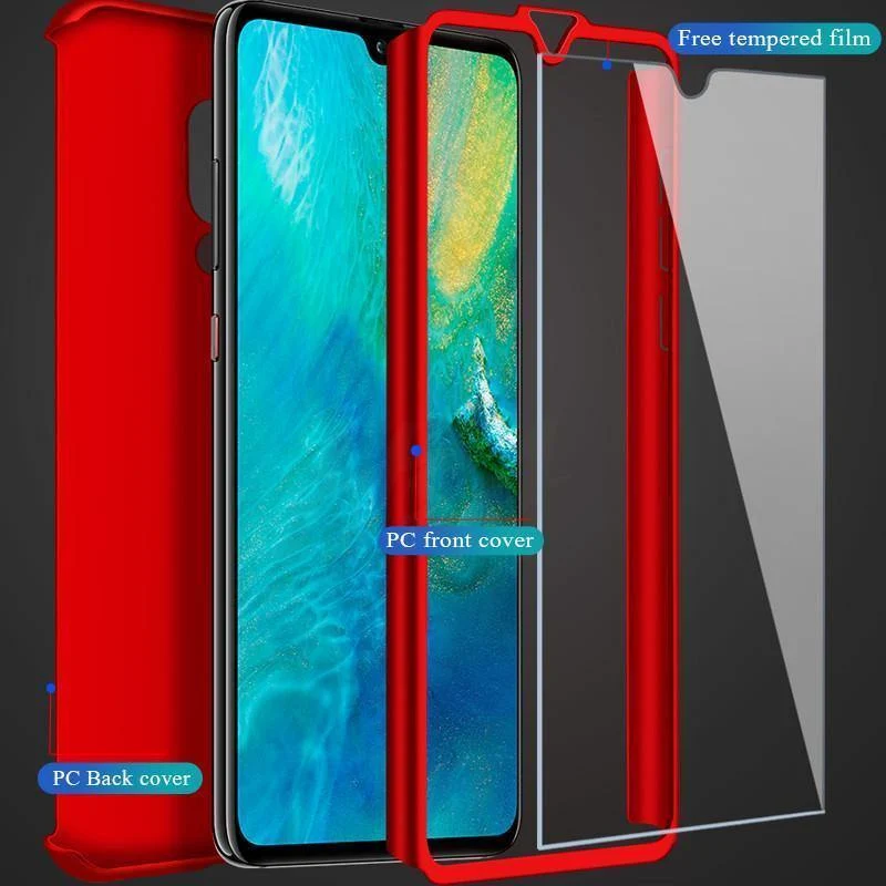 H&A 360-Grad-Vollschutz-Telefonhülle für Huawei Mate 20 10 Pro Lite 20X PC Stoßfeste Hülle Mate 10 Lite Mate 20 Lite Hülle