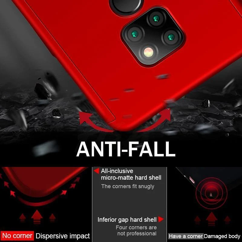 H&A 360-Grad-Vollschutz-Telefonhülle für Huawei Mate 20 10 Pro Lite 20X PC Stoßfeste Hülle Mate 10 Lite Mate 20 Lite Hülle