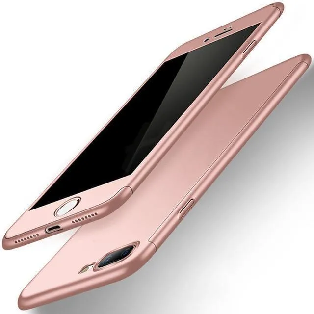 H & A Luxus 360 Volle Abdeckung Telefon Fall auf die Für iPhone 7 8 6 6s Plus X XR XS Max 10 gehärtetem glas Schutzhülle xs max Fall
