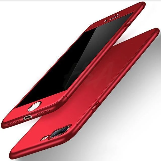H & A Luxus 360 Volle Abdeckung Telefon Fall auf die Für iPhone 7 8 6 6s Plus X XR XS Max 10 gehärtetem glas Schutzhülle xs max Fall