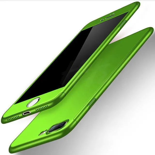 H & A Luxus 360 Volle Abdeckung Telefon Fall auf die Für iPhone 7 8 6 6s Plus X XR XS Max 10 gehärtetem glas Schutzhülle xs max Fall