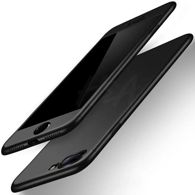 H & A Luxus 360 Volle Abdeckung Telefon Fall auf die Für iPhone 7 8 6 6s Plus X XR XS Max 10 gehärtetem glas Schutzhülle xs max Fall