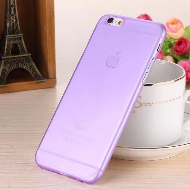H&A Ultradünne, matte Telefonhülle für iPhone 7 8 6 6s Plus, transparente Hart-PC-Abdeckung für iPhone 8 7 Plus, Schutzhülle