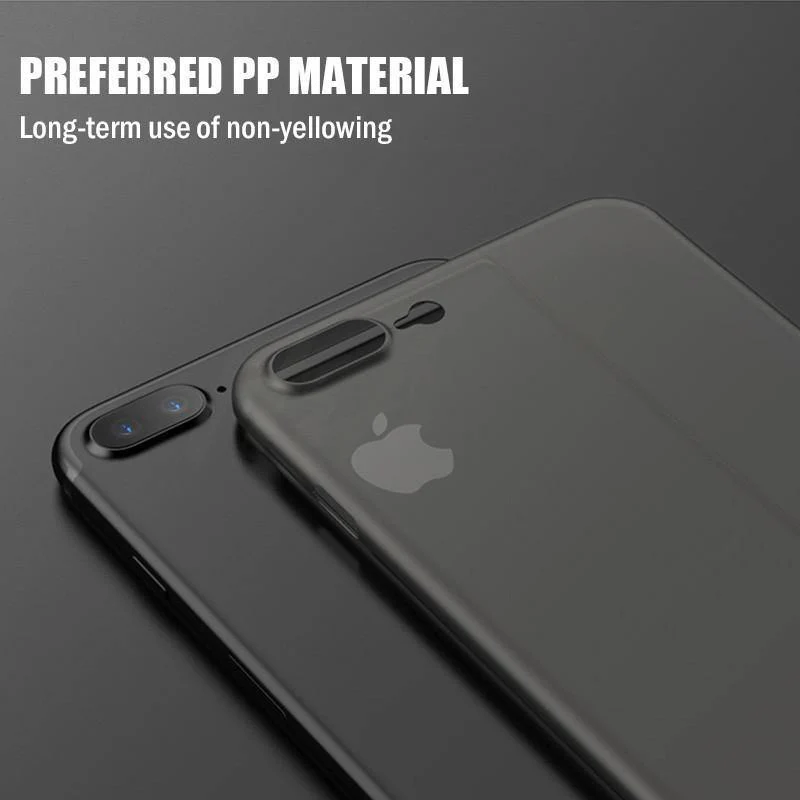 H&A Ultradünne, matte Telefonhülle für iPhone 7 8 6 6s Plus, transparente Hart-PC-Abdeckung für iPhone 8 7 Plus, Schutzhülle