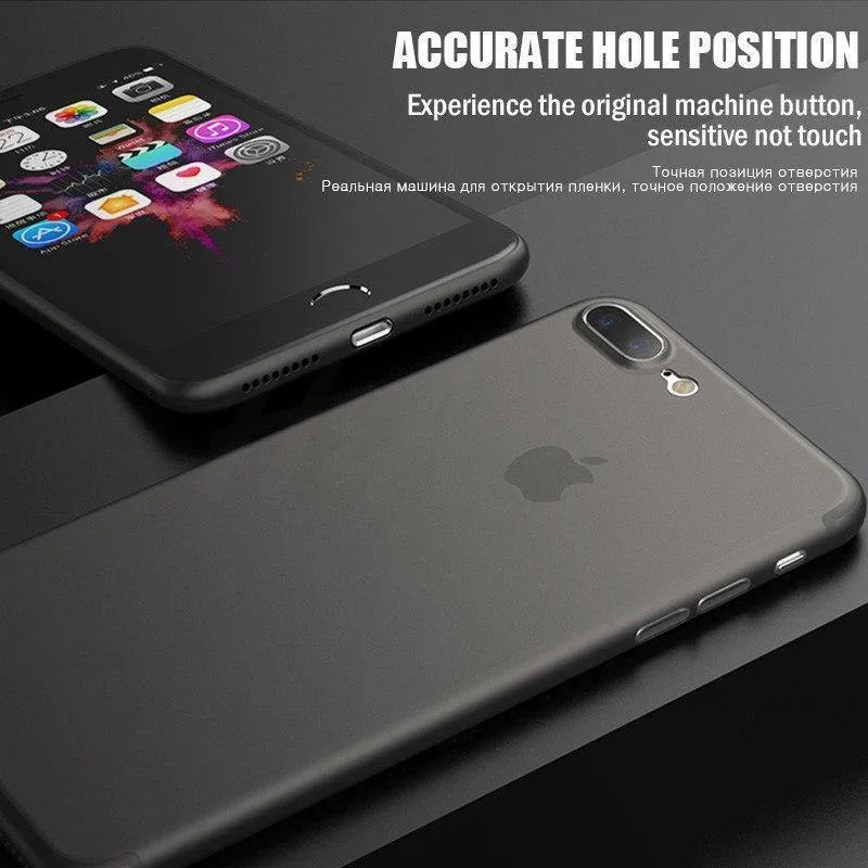 H&A Ultradünne, matte Telefonhülle für iPhone 7 8 6 6s Plus, transparente Hart-PC-Abdeckung für iPhone 8 7 Plus, Schutzhülle