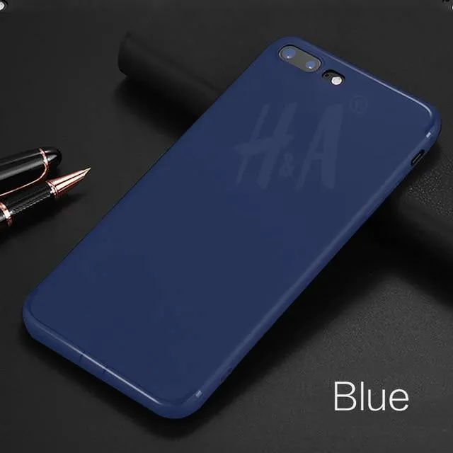 H&A Luxus-Rückseite, matte, weiche Silikonhülle für iPhone 6 Hüllen 6s Plus 5 5s SE 7 7 Hülle, vollständige Abdeckung für iPhone 7 7 Plus Handyhüllen