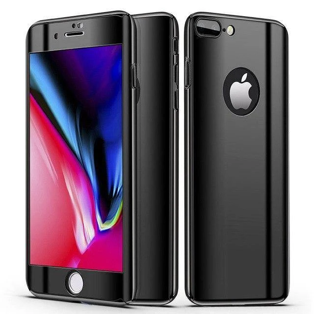 H & A 360 Plating Mirror Phone Case für iPhone 7 8 6 6s Plus X Vollständige Schutzhülle für iPhone 6s 6 Plus Hüllen mit Glas