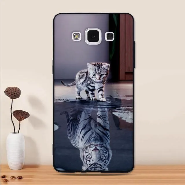 For Samsung Galaxy A5 2015 Case Silicone Black 3D Cartoon Back Cover For Samsung Galaxy A5 2015 A500 Phone Case Funda Coque Capa
