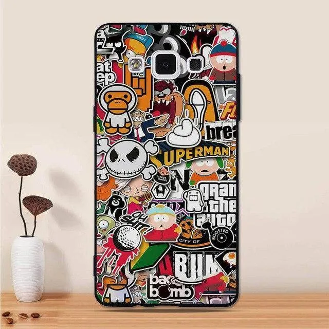 For Samsung Galaxy A5 2015 Case Silicone Black 3D Cartoon Back Cover For Samsung Galaxy A5 2015 A500 Phone Case Funda Coque Capa