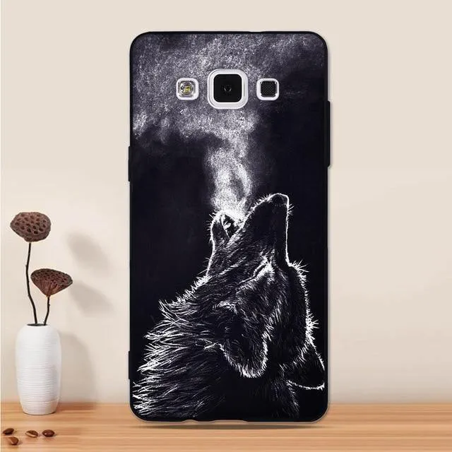For Samsung Galaxy A5 2015 Case Silicone Black 3D Cartoon Back Cover For Samsung Galaxy A5 2015 A500 Phone Case Funda Coque Capa