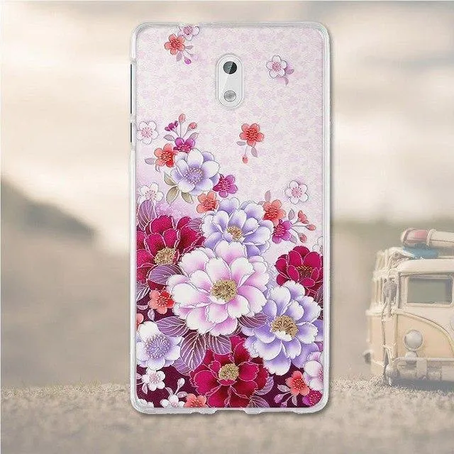 Silicone Cover For Nokia 3 Case Cover Coque For 3D Relief Drawing Soft TPU Coque For Nokia 3 Cover 5.0 Inches Mobile Phone Bag