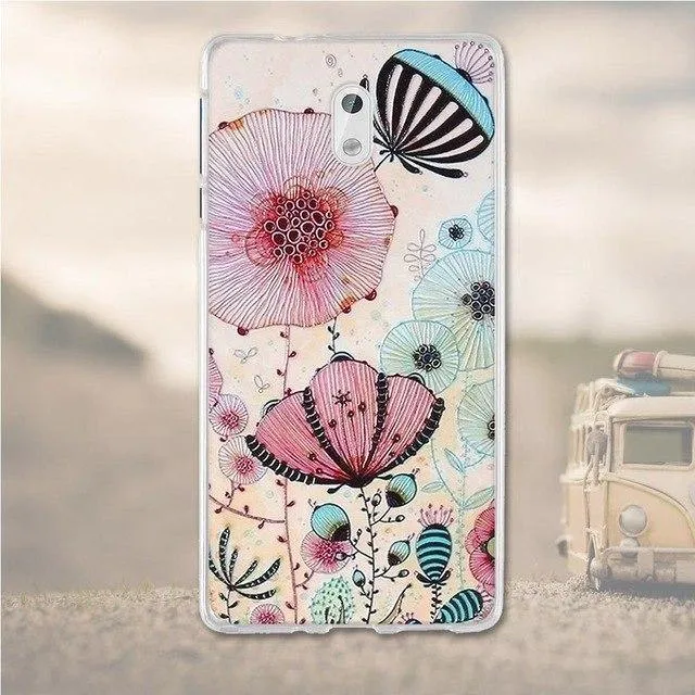 Silicone Cover For Nokia 3 Case Cover Coque For 3D Relief Drawing Soft TPU Coque For Nokia 3 Cover 5.0 Inches Mobile Phone Bag