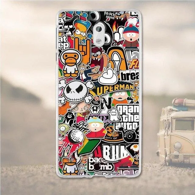 Silicone Cover For Nokia 3 Case Cover Coque For 3D Relief Drawing Soft TPU Coque For Nokia 3 Cover 5.0 Inches Mobile Phone Bag