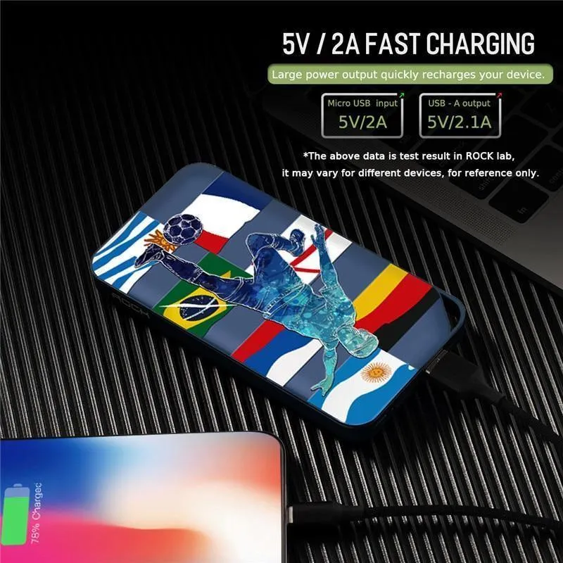 ROCK 2018 Power Bank 10000mAh für Xiaomi Portable External Battery Pack Powerbank USB-Ladegerät