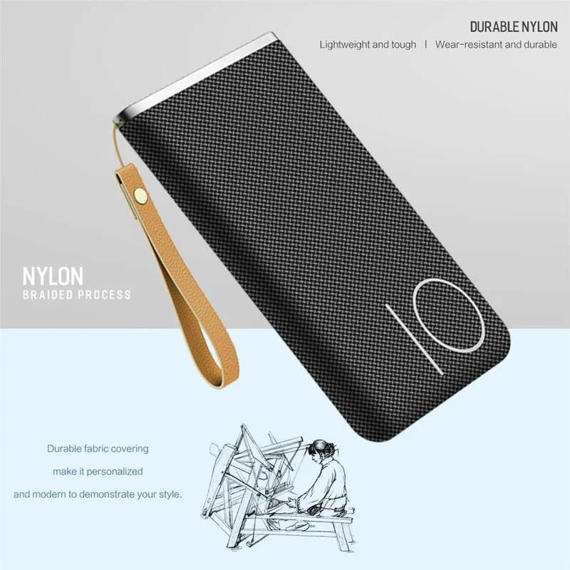 ROCK Power Bank 10000 mAh Typ C Schnellladung Pover Tragbares externes Ladegerät Powerbank für iPhone Samsung Xiaomi