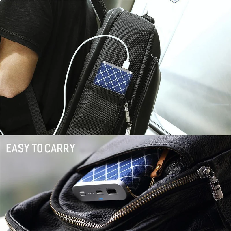 ROCK Power Bank 10000 mAh Typ C Schnellladung Pover Tragbares externes Ladegerät Powerbank für iPhone Samsung Xiaomi