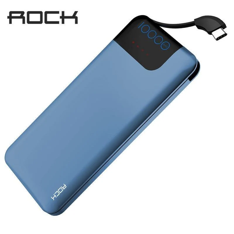 ROCK Schnellladung Powerbank 10000mAh 5V / 9V / 12V Smart QC 3.0 Powerbank mit Digitalanzeige TYP C Tragbare externe Batterie