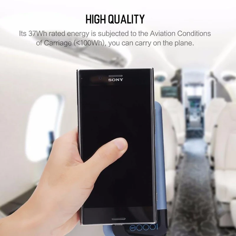 ROCK Schnellladung Powerbank 10000mAh 5V / 9V / 12V Smart QC 3.0 Powerbank mit Digitalanzeige TYP C Tragbare externe Batterie