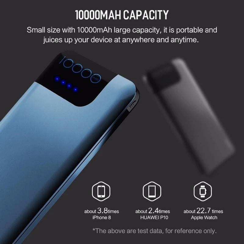 ROCK Schnellladung Powerbank 10000mAh 5V / 9V / 12V Smart QC 3.0 Powerbank mit Digitalanzeige TYP C Tragbare externe Batterie