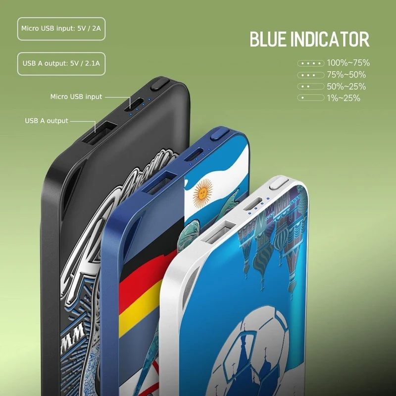 ROCK 2018 Slim Power Bank 10000 mAh für World Powerbank 2.1 A Ausgang Externer Akku Tragbares Ladegerät für iPhone Samsung