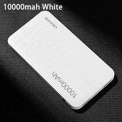 USAMS Power Bank 15 mm Ultra Slim 10000 mAh Powerbank Mobiltelefon 2.1 A Ausgang 10000 mAh Universal-Telefon Externer Akku