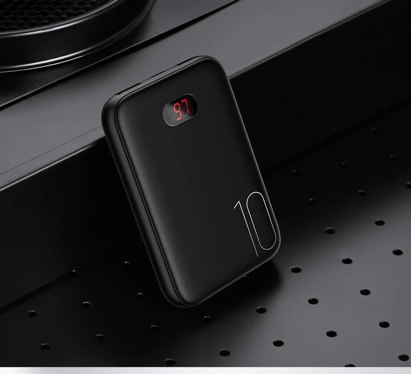 Power Bank für xiaomi mi iPhone, USAMS Mini Pover Bank 10000mAh LED-Anzeige Powerbank Externer Akku Poverbank Schnellladung