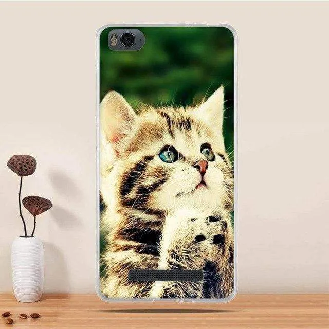 TPU Case For Xiaomi Mi4c Case Cover Silicone Coque for Xiaomi Mi 4c Mi4i Case Cover Fundas For Xiaomi Mi 4i Mi 4c Cover cute Cat