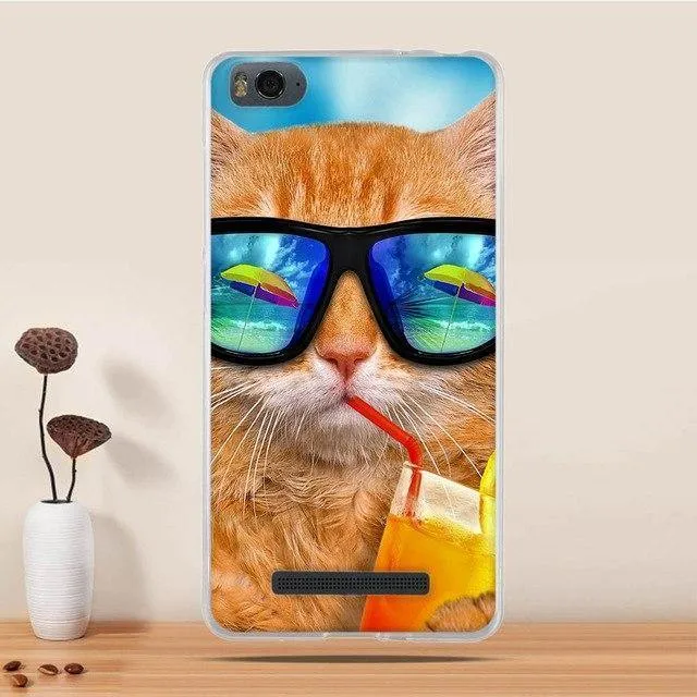 TPU Case For Xiaomi Mi4c Case Cover Silicone Coque for Xiaomi Mi 4c Mi4i Case Cover Fundas For Xiaomi Mi 4i Mi 4c Cover cute Cat