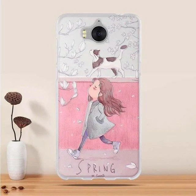 Huawei Y5 2017 Cases Cover for Huawei Y6 2017 Cover Silicon Phone Case for Huawei Y5 III fundas for huawei Honor 6 Play bags