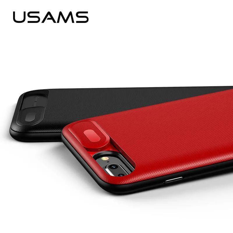 USAMS Akkuladegeräte für iPhone 6 6s 7 8 Plus 3000/4200 mAh Power Bank Case Ultra Slim Externes Pack Backup-Ladegerät