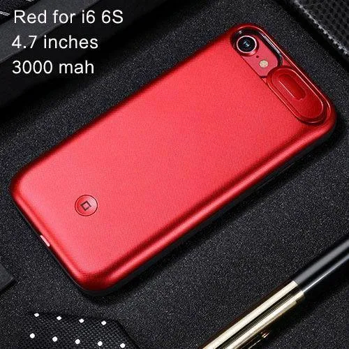 USAMS Akkuladegeräte für iPhone 6 6s 7 8 Plus 3000/4200 mAh Power Bank Case Ultra Slim Externes Pack Backup-Ladegerät