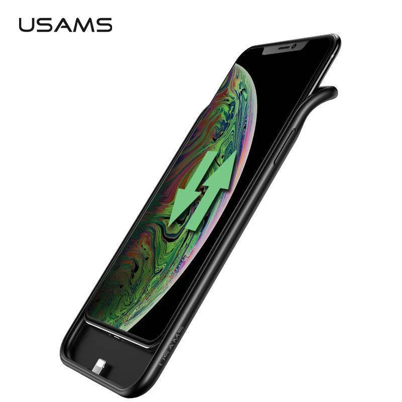 Batterie-Kasten für iPhone X XR XS XSmax, USAMS 4000mAh Fall des externen Ladegeräts Ersatzenergie-Bank-beweglicher Energie-Aufladungsfall