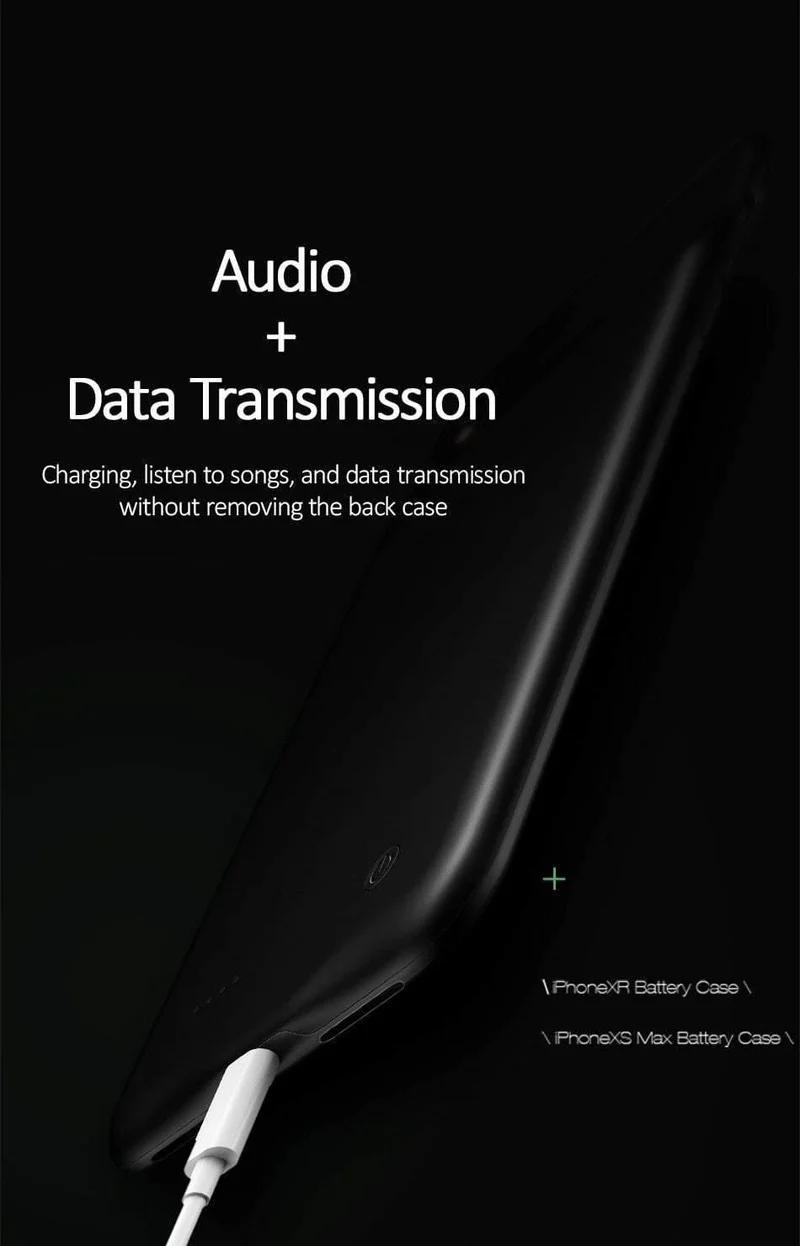 Batterie-Kasten für iPhone X XR XS XSmax, USAMS 4000mAh Fall des externen Ladegeräts Ersatzenergie-Bank-beweglicher Energie-Aufladungsfall
