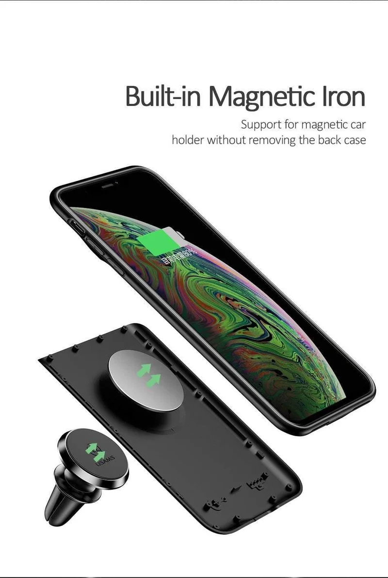 Batterie-Kasten für iPhone X XR XS XSmax, USAMS 4000mAh Fall des externen Ladegeräts Ersatzenergie-Bank-beweglicher Energie-Aufladungsfall