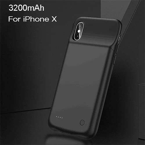 USAMS Smart Battery Case Ladegerät für iPhone XR XS Max, Batteriefach Externe Power Bank Backup Powerbank für iPhone X XS