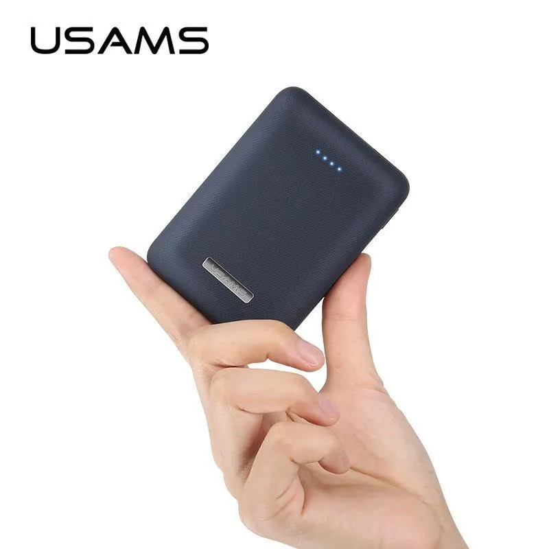 USAMS Ultra-mini Light 10000mah Power Bank Dual USB Tragbare Powerbank 5V 2A Schnelles Telefon Externer Akku für iPhone X~5 Samsung