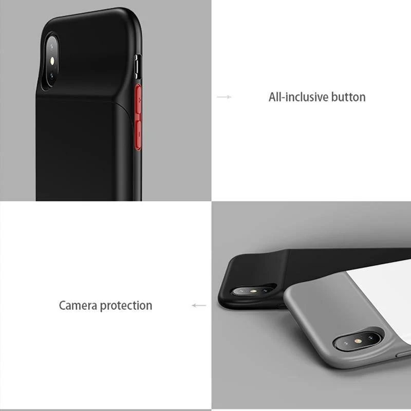 Für iPhone X 3200Ah Power Bank Case USAMS Akkuaufladung Ultra Slim Externes Pack Backup Tragbares Ladegerät Case für iPhone 10